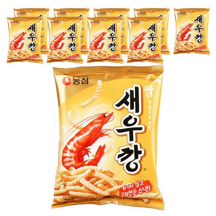 농심 쌀새우깡, 80g, 10개