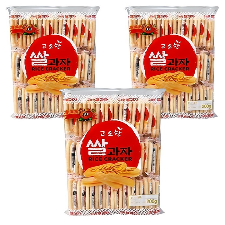 고소한 쌀과자, 200g, 3개