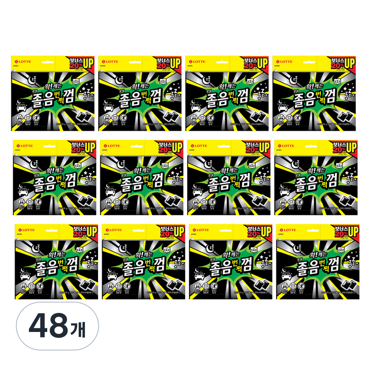롯데웰푸드 졸음번쩍껌 오리지널, 105g, 48개