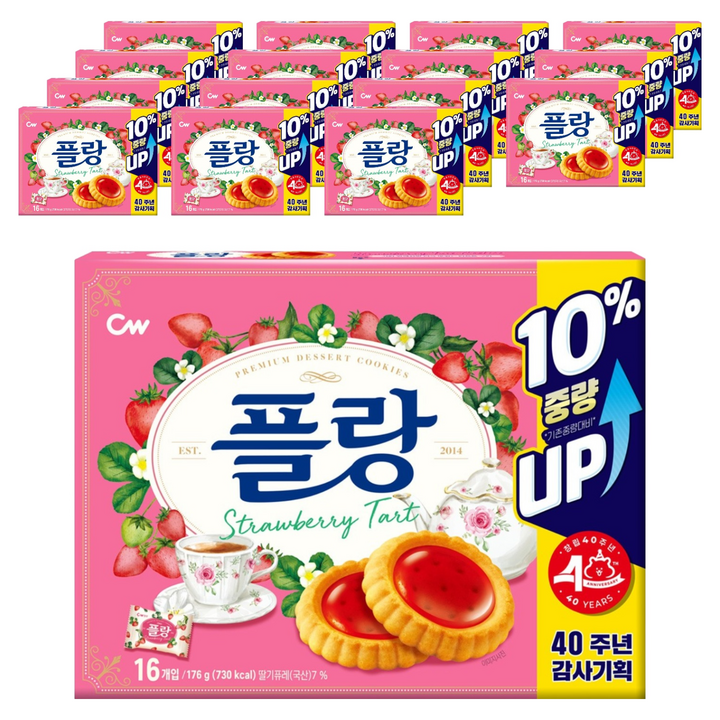 청우식품 플랑, 176g, 16개