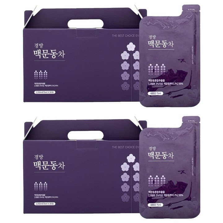 경방신약 맥문동차, 75ml, 60개