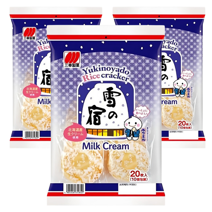 유키노야도 산코 밀크 센베이, 3개, 129.4g