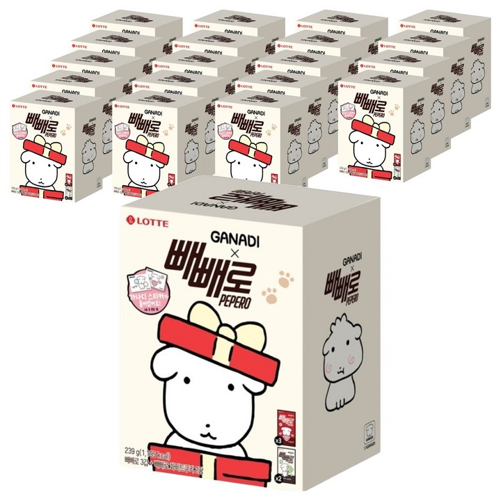 빼빼로 가나디 막대과자 5p 세트 239g, 20세트