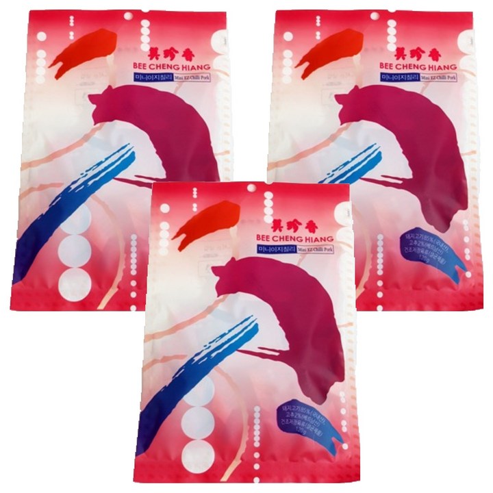 비첸향 이지팩 칠리포크 육포, 120g, 3개