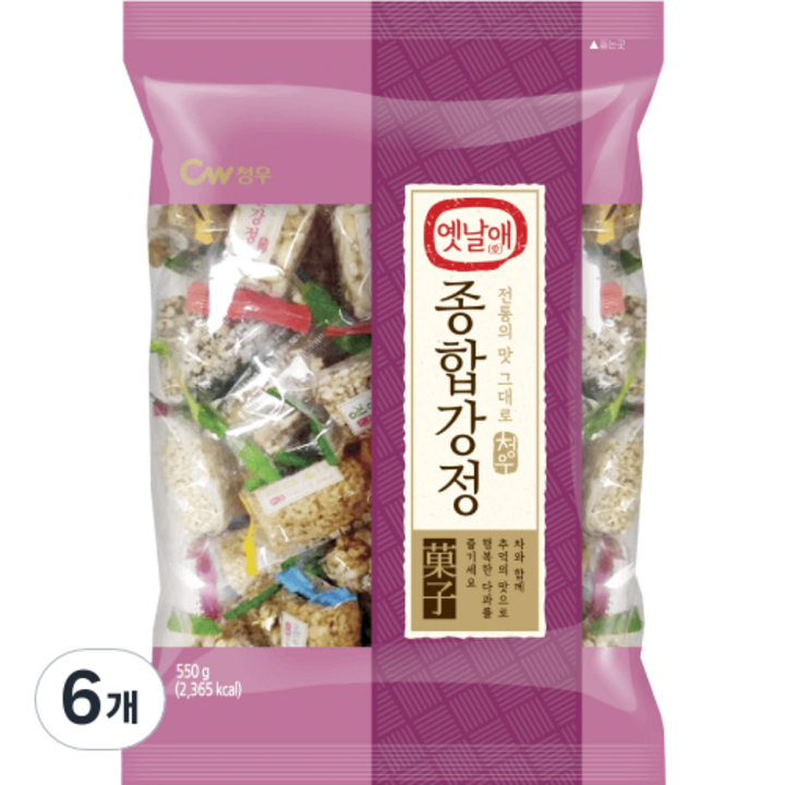 청우식품 옛날애 종합강정, 550g, 6개