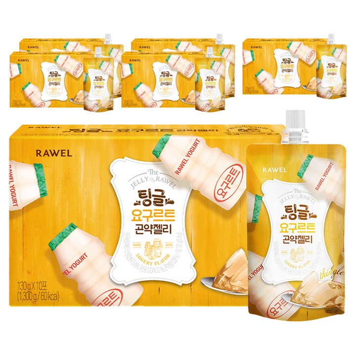 로엘 팅글 요구르트 곤약젤리 10개입, 1.3kg, 6박스