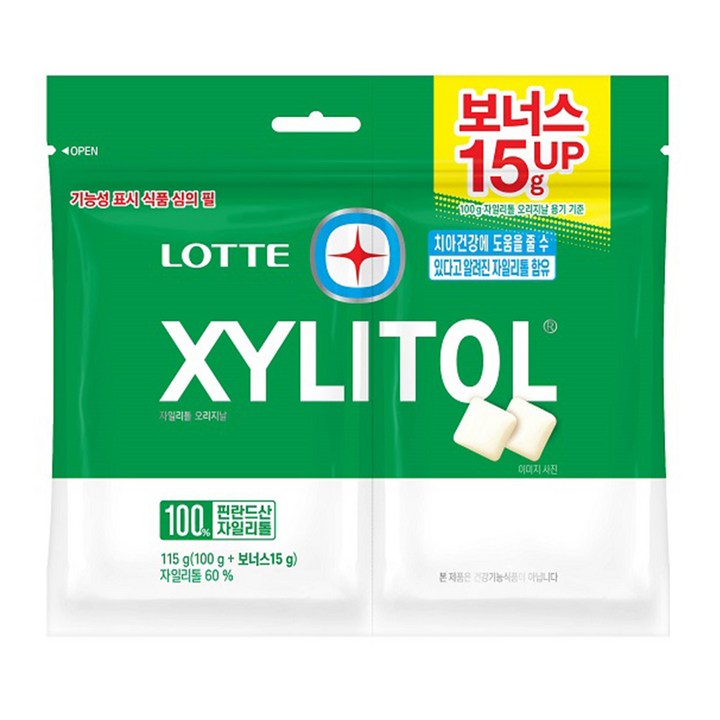 롯데자일리톨 오리지날 껌 리필, 115g, 1개