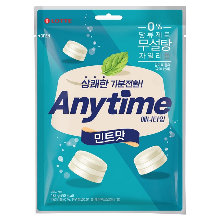 롯데웰푸드 애니타임 민트맛, 185g, 1개
