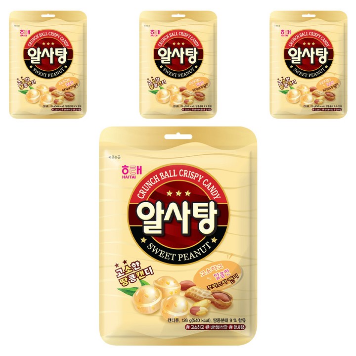 해태제과 알사탕, 126g, 4개