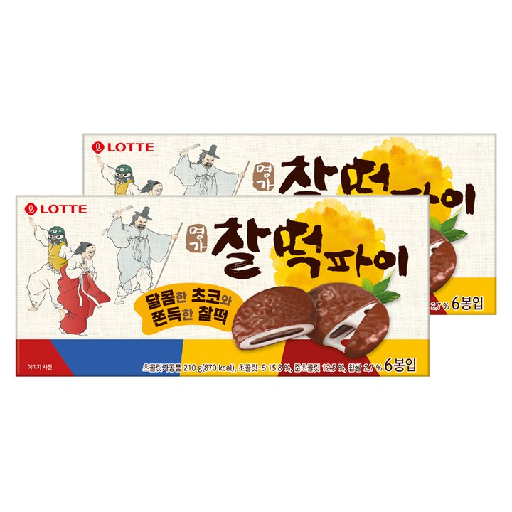 롯데웰푸드 명가 찰떡파이, 210g, 2개
