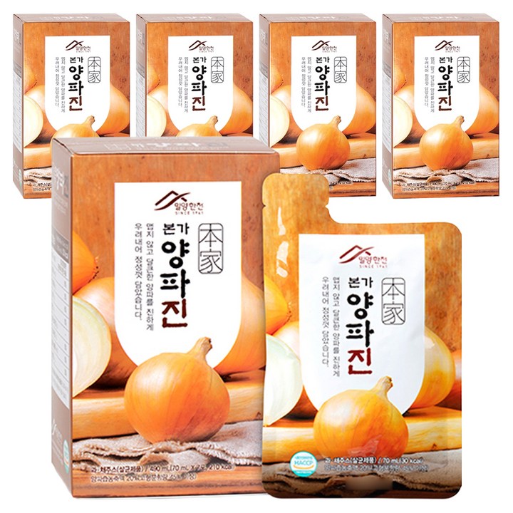 밀양한천 본가 양파진, 490ml, 5개
