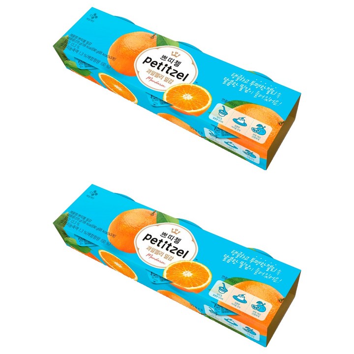 쁘띠첼 과일젤리 밀감, 90g, 6개