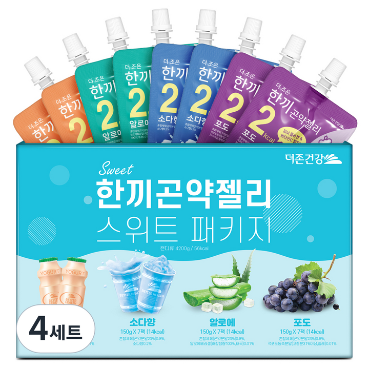 더존건강 한끼곤약젤리 스위트 패키지 28개입, 4.2L, 4세트