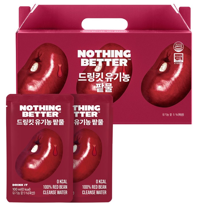 낫띵베럴 드링킷 유기농 팥물, 100ml, 24개입, 1개
