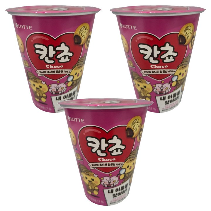 롯데웰푸드 칸쵸 초코 컵, 88g, 3개