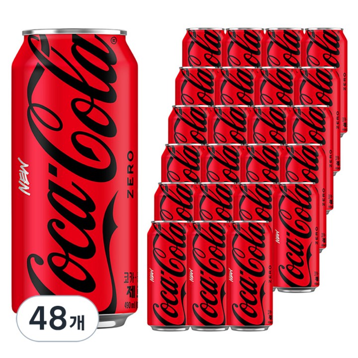 코카콜라 제로, 490ml, 48개