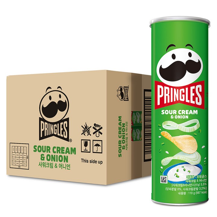 프링글스 사워크림&어니언, 110g, 12개