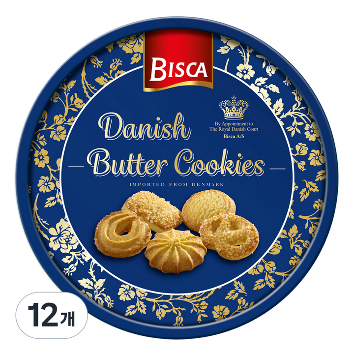 BISCA 대니쉬 버터 쿠키, 454g, 12개