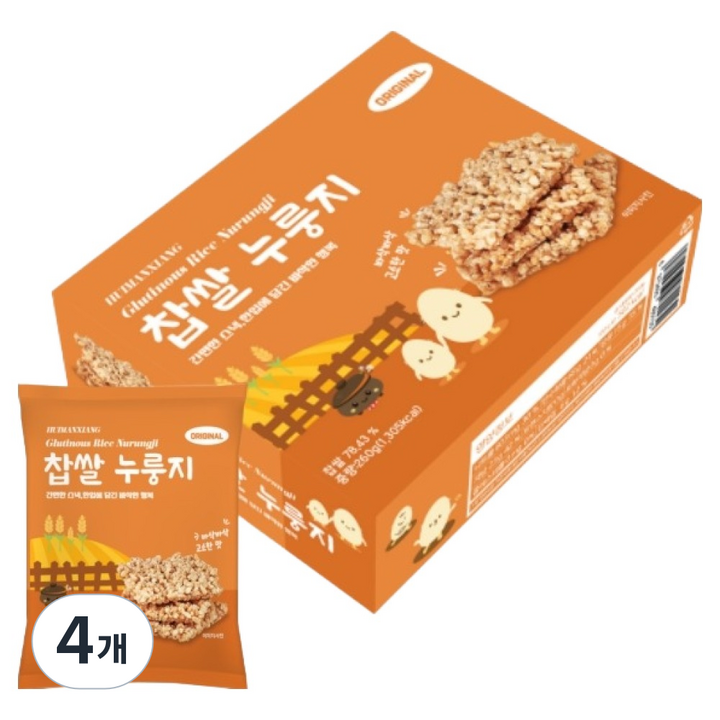 찹쌀 누룽지 오리지널, 4개, 260g