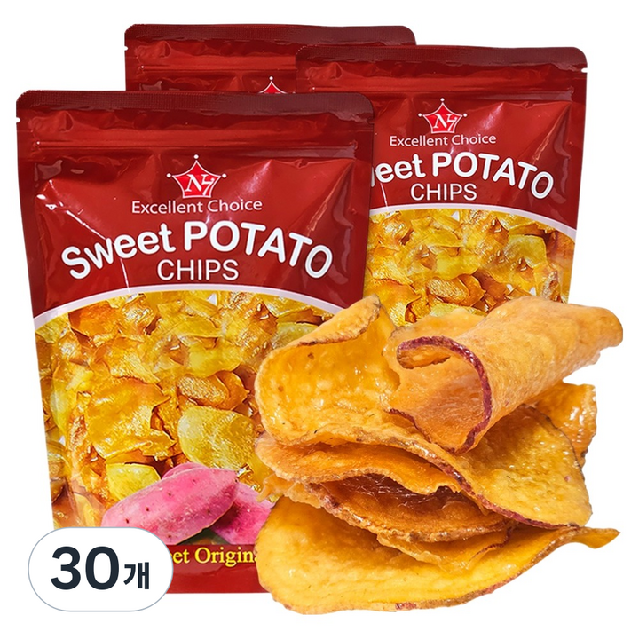 뉴트리365 엔세븐 스위트 포테이토 칩, 100g, 30개