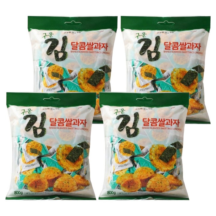 구운김 달콤 쌀과자, 4개, 800g