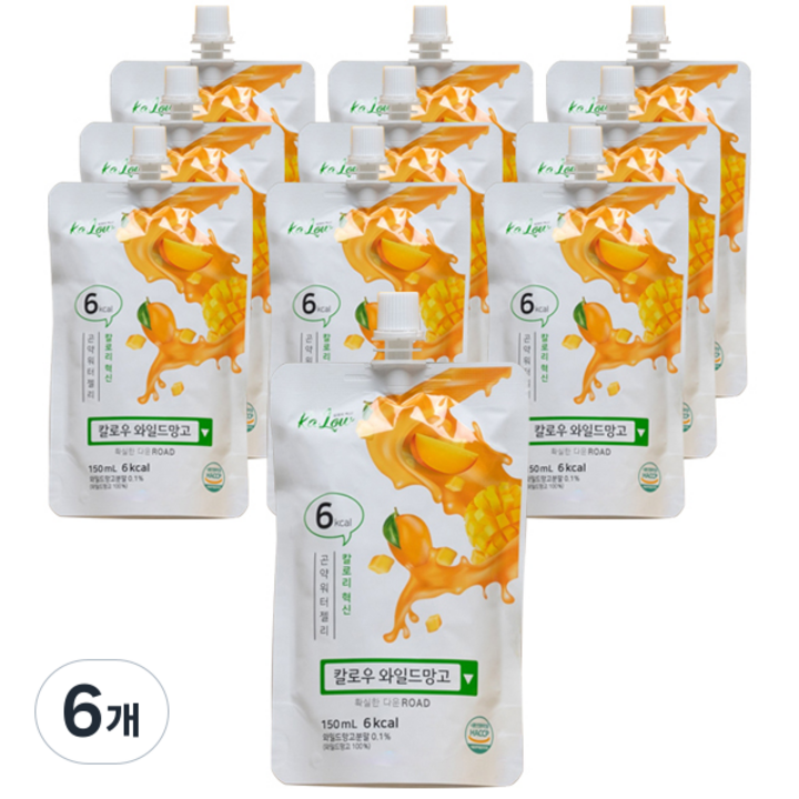 칼로우 워터젤리 와일드 망고 10p, 1.5L, 6개