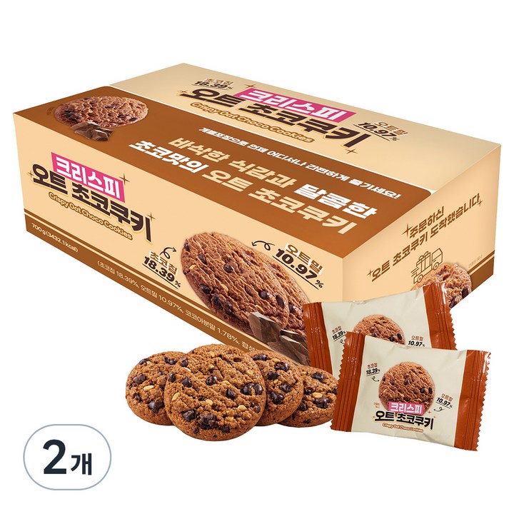 미스티 크리스피 오트 초코쿠키, 700g, 2개