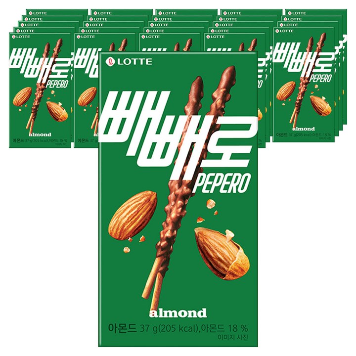 빼빼로 아몬드, 37g, 25개