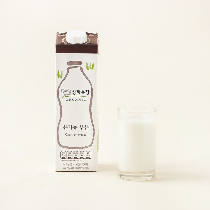 상하목장 유기농 인증 우유, 900ml, 1개