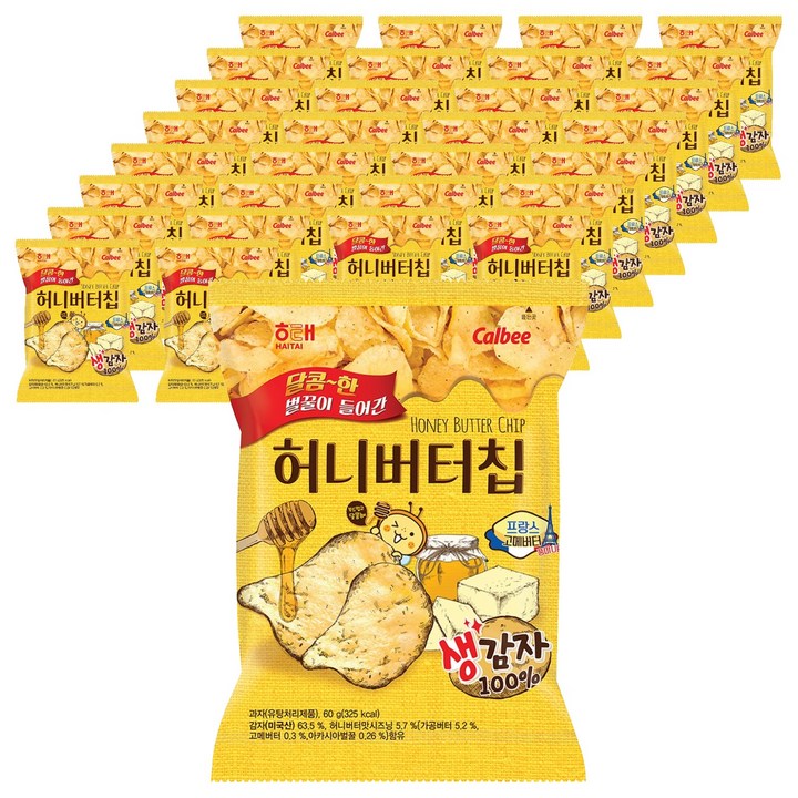 해태제과 허니버터칩, 60g, 36개