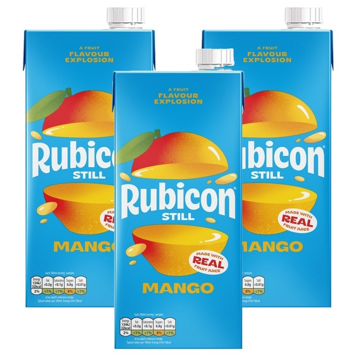 rubicon 망고 주스, 3개, 1L