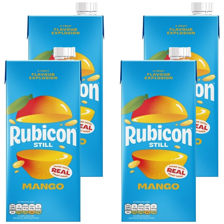 rubicon 망고 주스, 4개, 1L