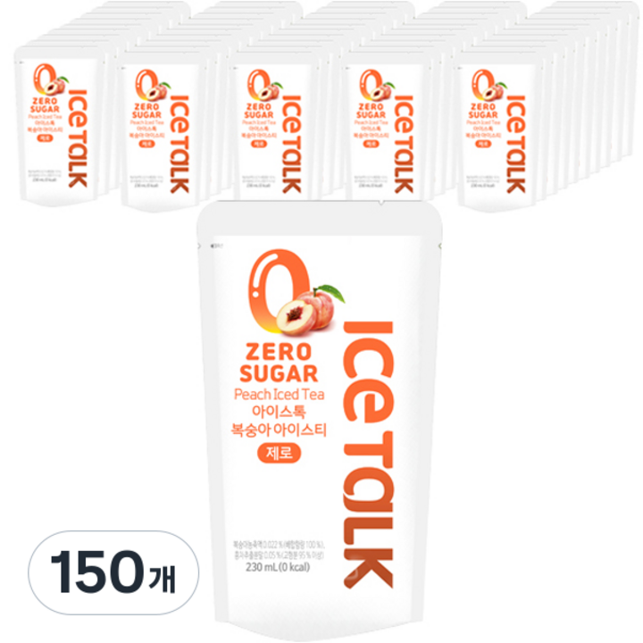 아이스톡 제로 복숭아 아이스티, 150개, 230ml