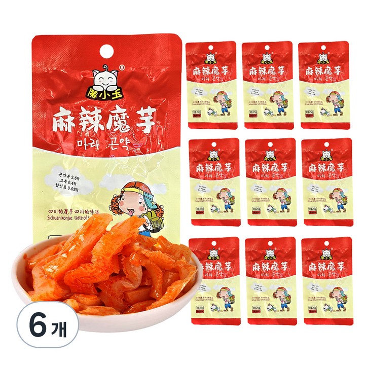 마소옥 마라곤약 10개입, 250g, 6개