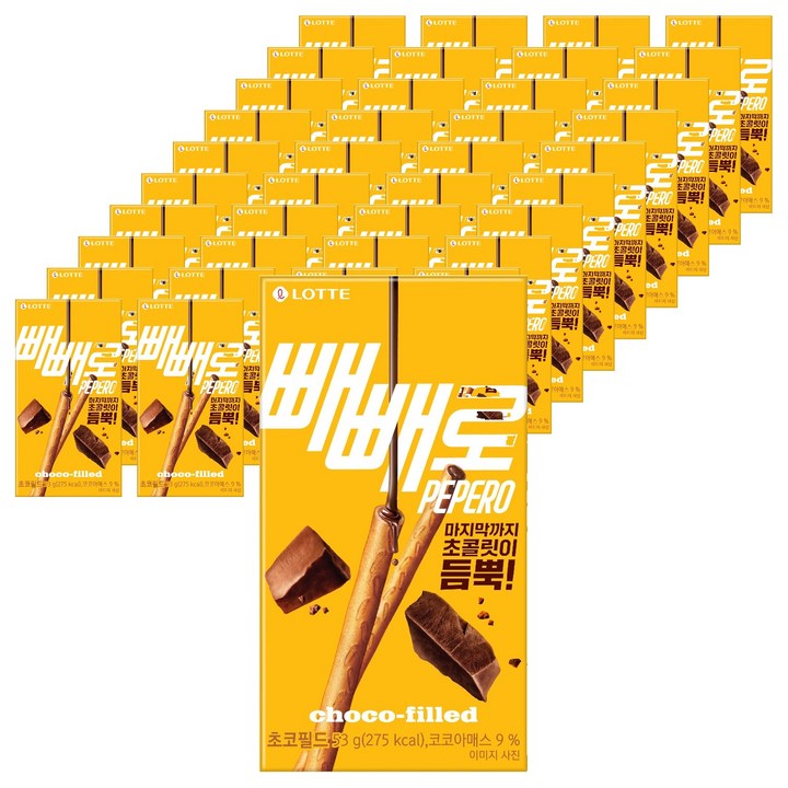 빼빼로 초코필드, 53g, 40개