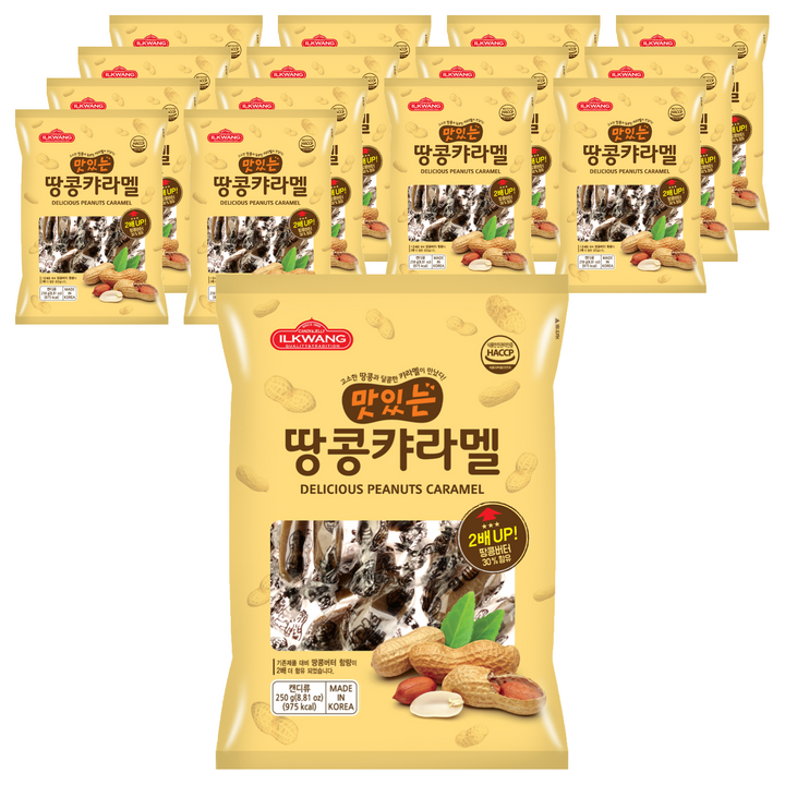 [일광제과] 캔디 땅콩캬라멜, 15개, 250g