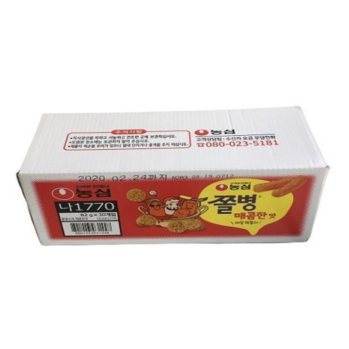 쫄병스낵 매콤한 맛, 82g, 30개