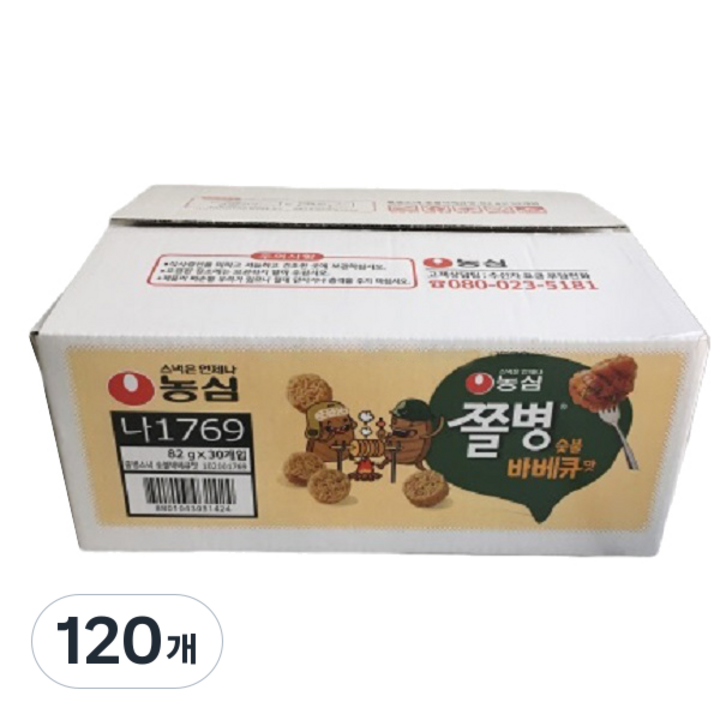 쫄병스낵 바베큐맛, 82g, 120개