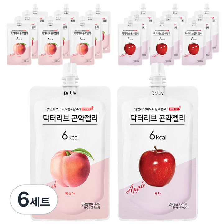 닥터리브 곤약젤리 세트, 150g, 6세트