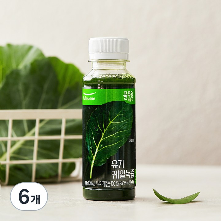 풀무원녹즙 유기가공식품 인증 케일녹즙, 130ml, 6개
