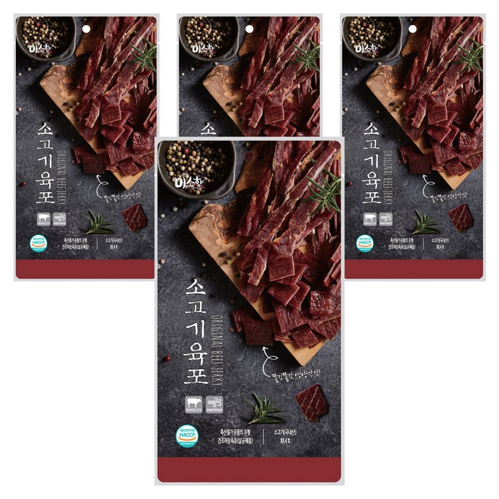 미소향 소고기육포, 80g, 4개