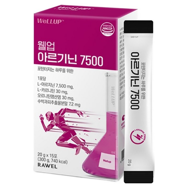 웰업 아르기닌 7500 스틱 15p, 300g, 1개