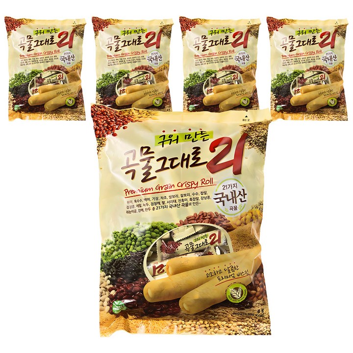 곡물그대로21 크리스피롤, 650g, 5개