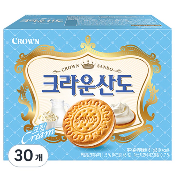 크라운 산도 크림, 161g, 30개