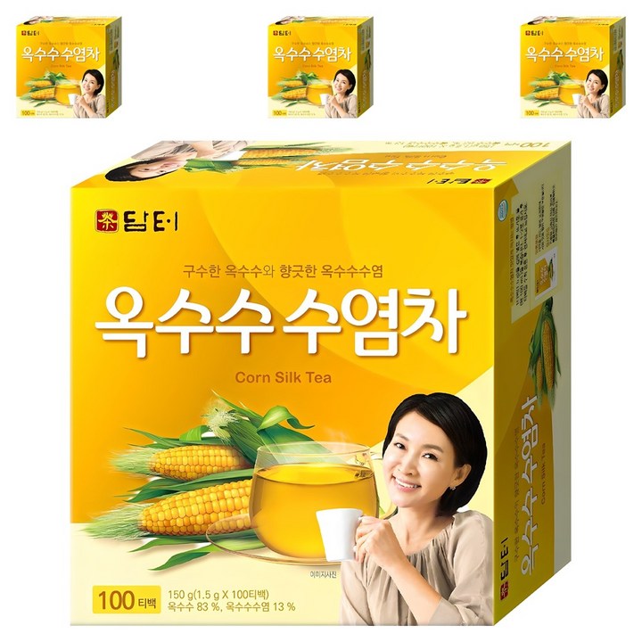 담터 옥수수 수염차, 1.5g, 100개입, 4개
