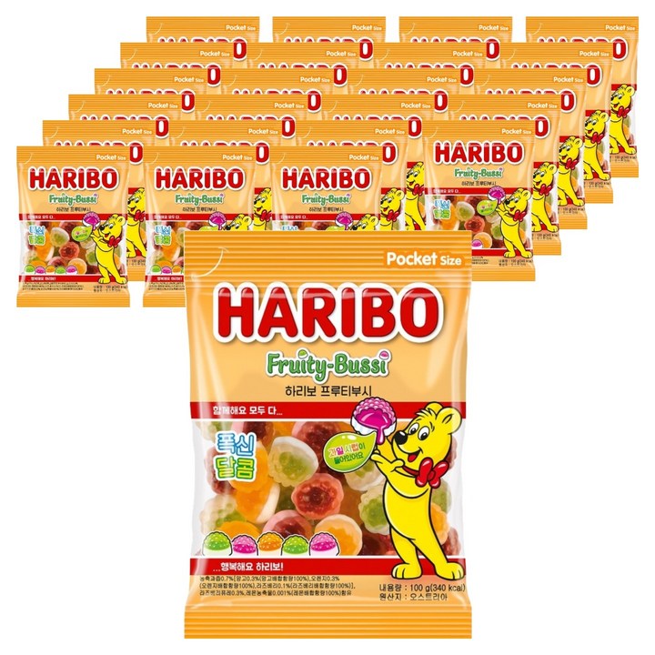 하리보 프리티부시, 100g, 24개