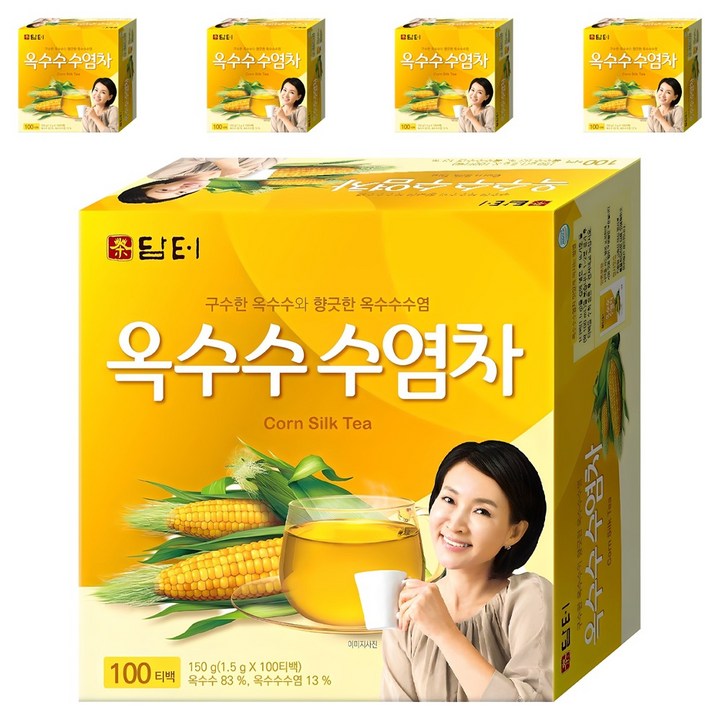 담터 옥수수 수염차, 1.5g, 100개입, 5개