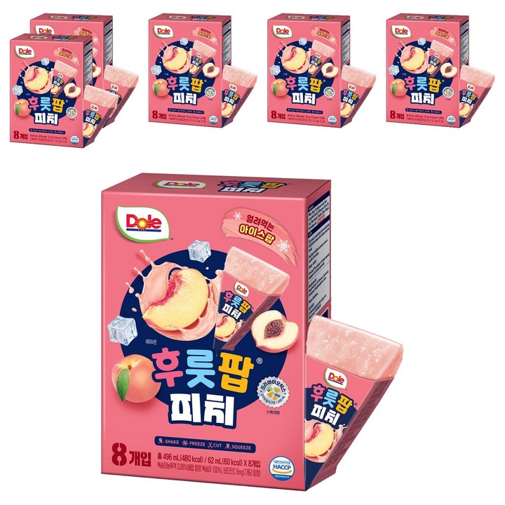 돌 후룻팝 피치, 496ml, 6개