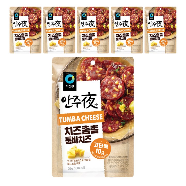 안주야 바로 eat 치즈촘촘 툼바치즈, 30g, 6개