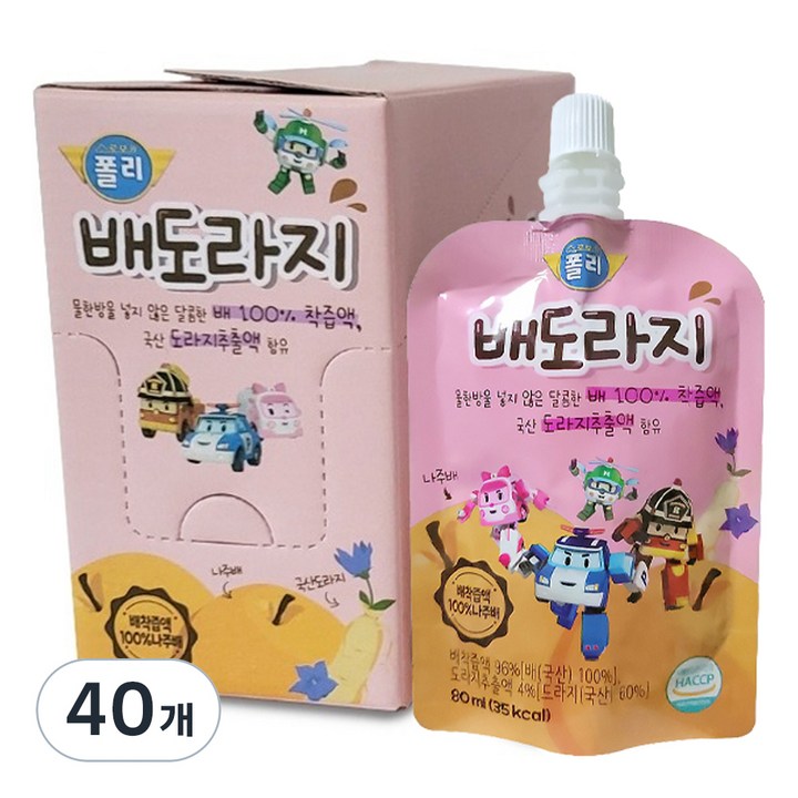 로보카폴리 배도라지즙, 80ml, 40개